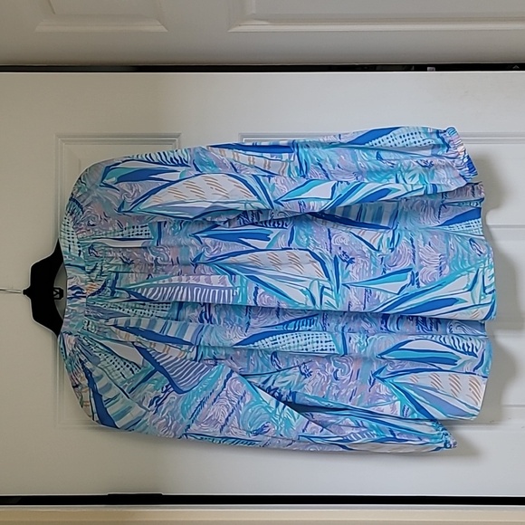 Lilly Pulitzer Elsa Silk Top in Light Lilac Verbena Aboat Time - Picture 5 of 10